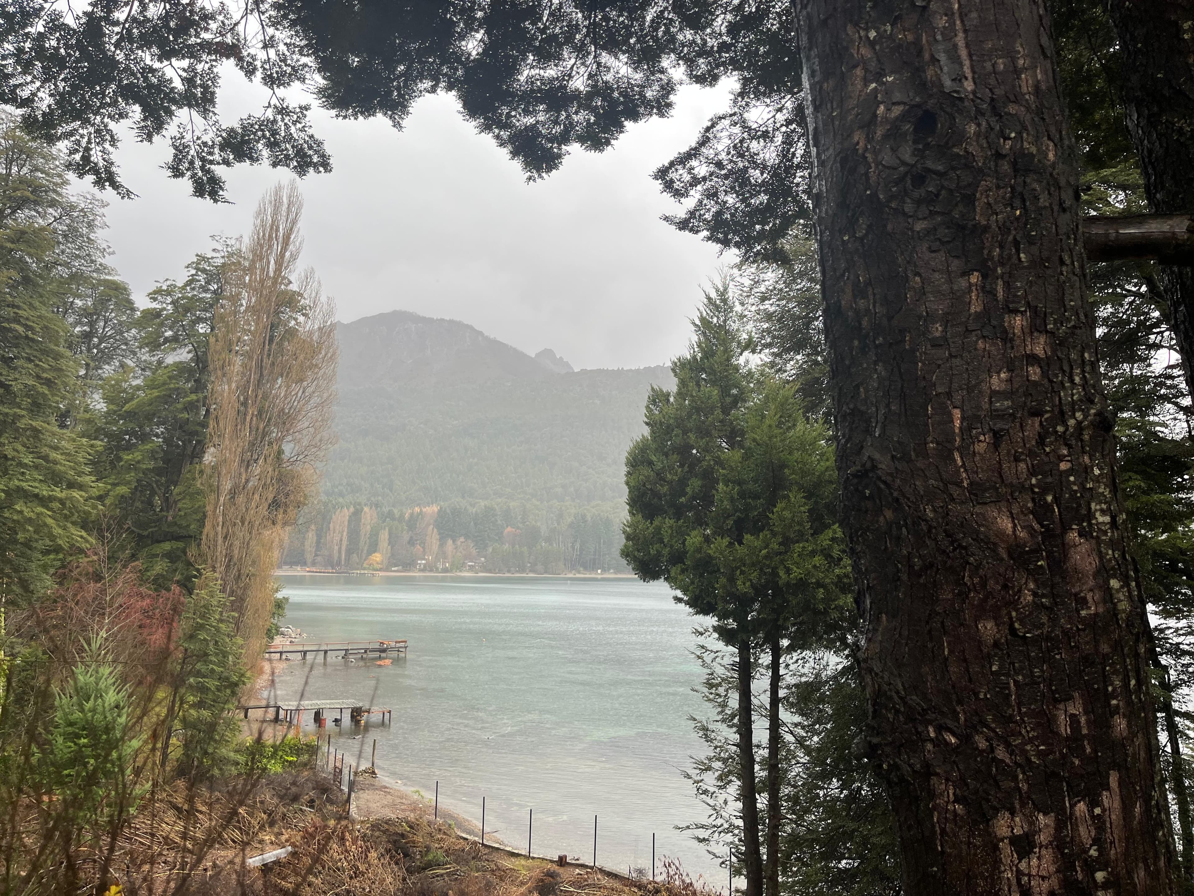 View of the lake from the beginning of the Cascada de los Duendes trail.