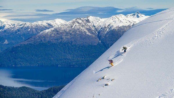 Panoramas of the Andes Mountain Range from the upper sectors of Cerro Bayo ski resort.