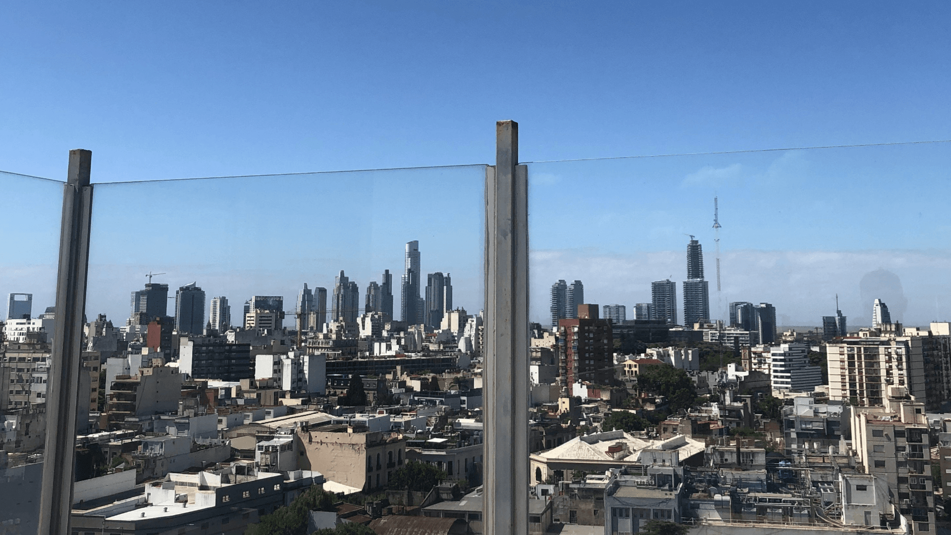 Panoramic view of the city towards the Río de La Plata.