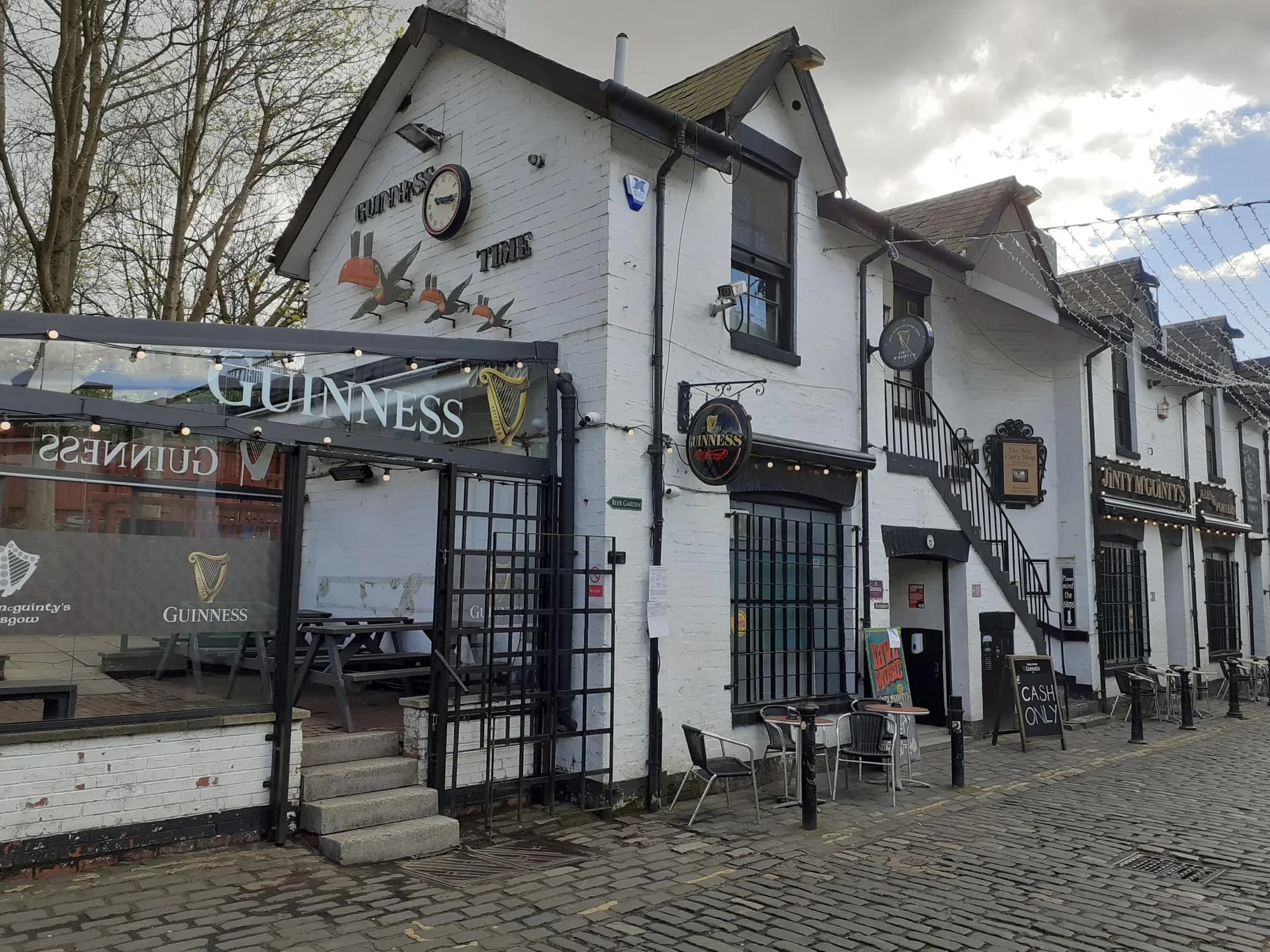 The Jinty McGuinty's pub in Ashton Lane, Glasgow.