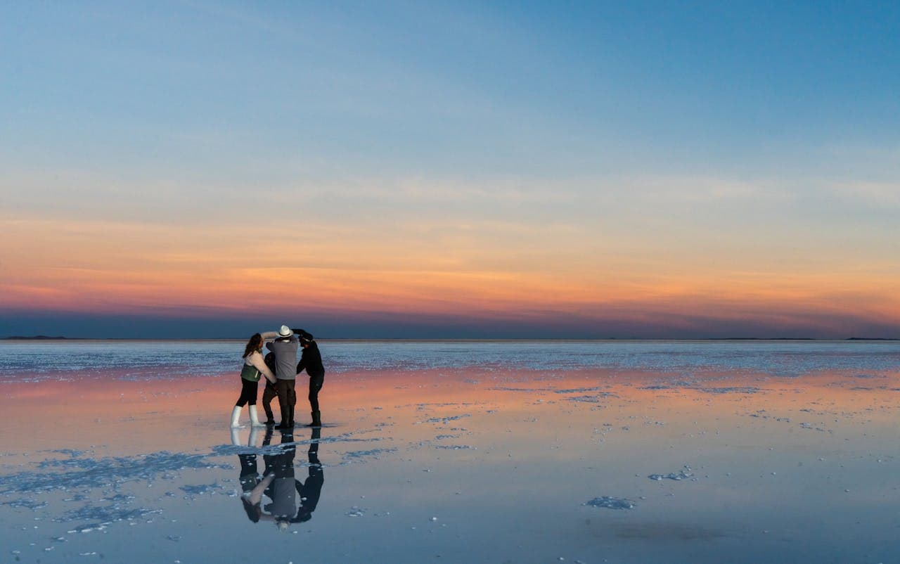 Salar de Uyuni during the rainy season, mirror effect, Bolivia.