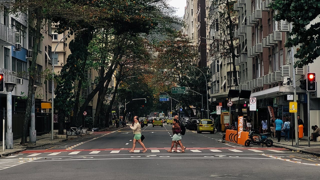 Streets of Copacabana, Rio de Janeiro, Brazil.