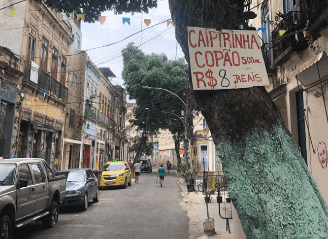 Caipirinha is one of the most popular drinks in Brazil. Image taken in the Lapa neighborhood, Rio de Janeiro, Brazil.