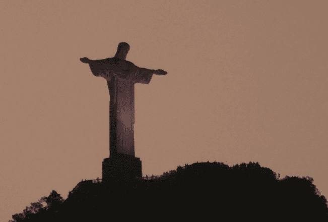Image of Christ the Redeemer, one of the Seven Wonders of the Modern World, taken from our window. We had that view for two months there. Rio de Janeiro, Brazil.