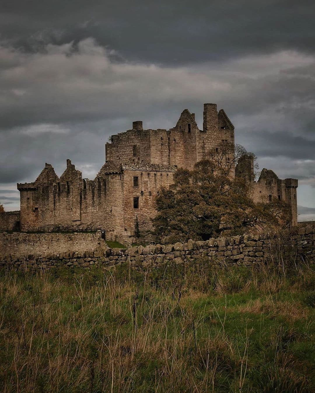 Craigmillar Castle in Edinburgh, showcasing its preserved medieval architecture.