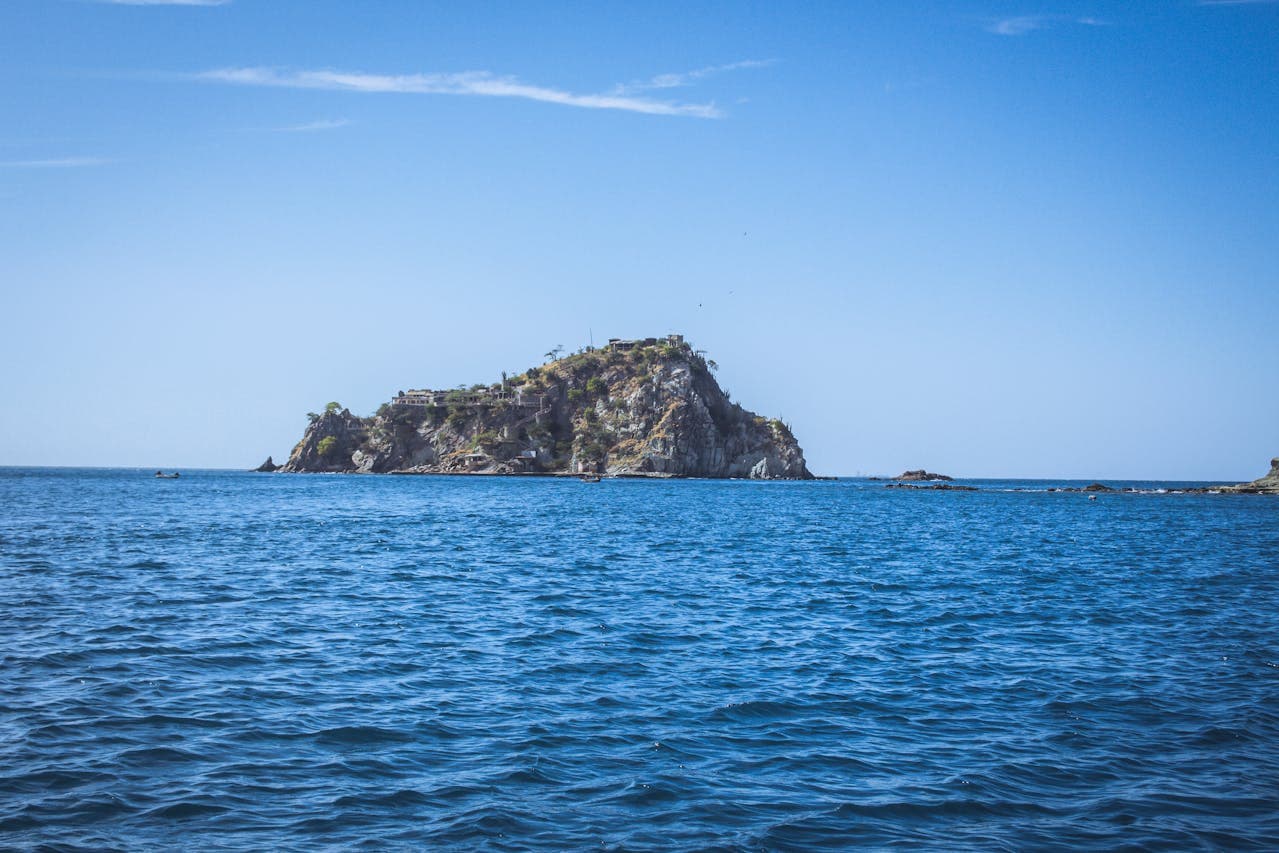 El Morro of Santa Marta, a rocky islet in the bay facing the downtown boardwalk.
