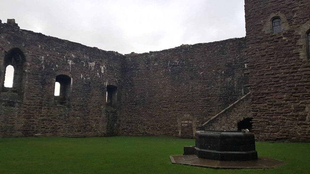 Courtyard of Doune Castle (Castle Leoch in Outlander), Scotland.