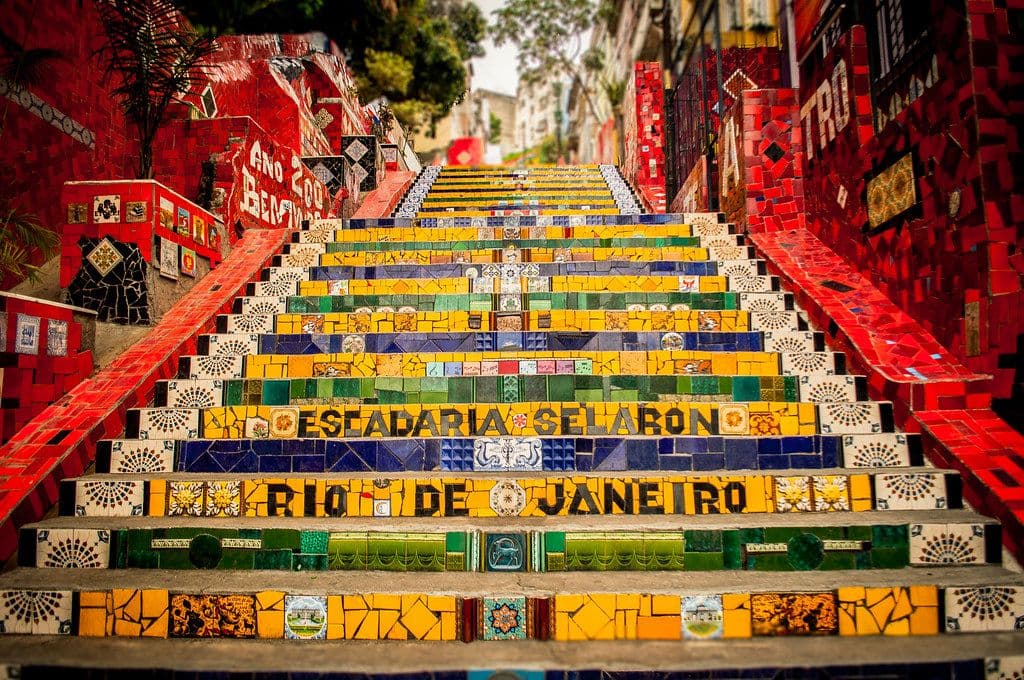 Escadaria Selarón in Rio de Janeiro, Brazil.