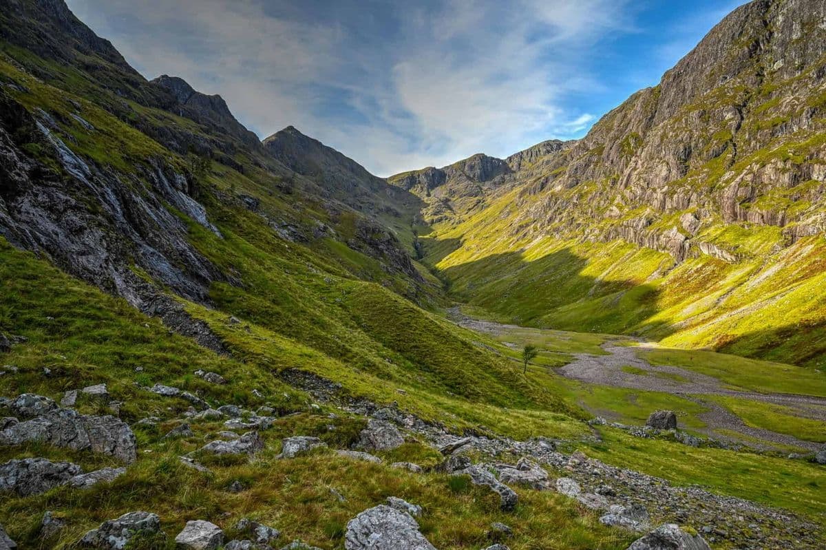 The Hidden Valley of Glencoe, Scotland.