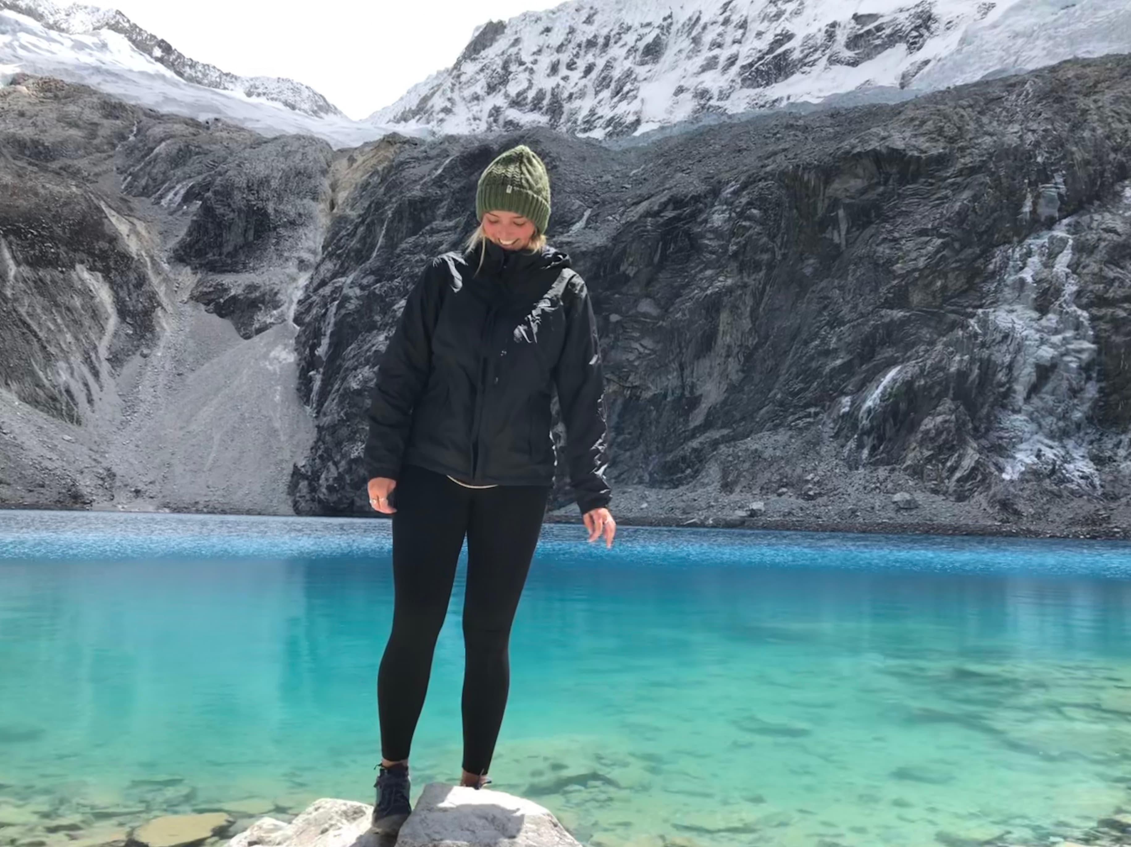 Sophie at Laguna 69, Huaraz, Peru.