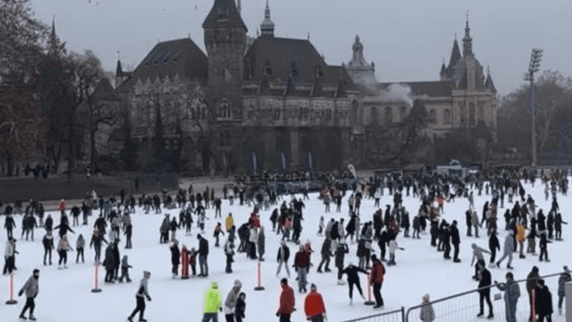 Winter is very cold in Hungary, making ice skating a popular activity.