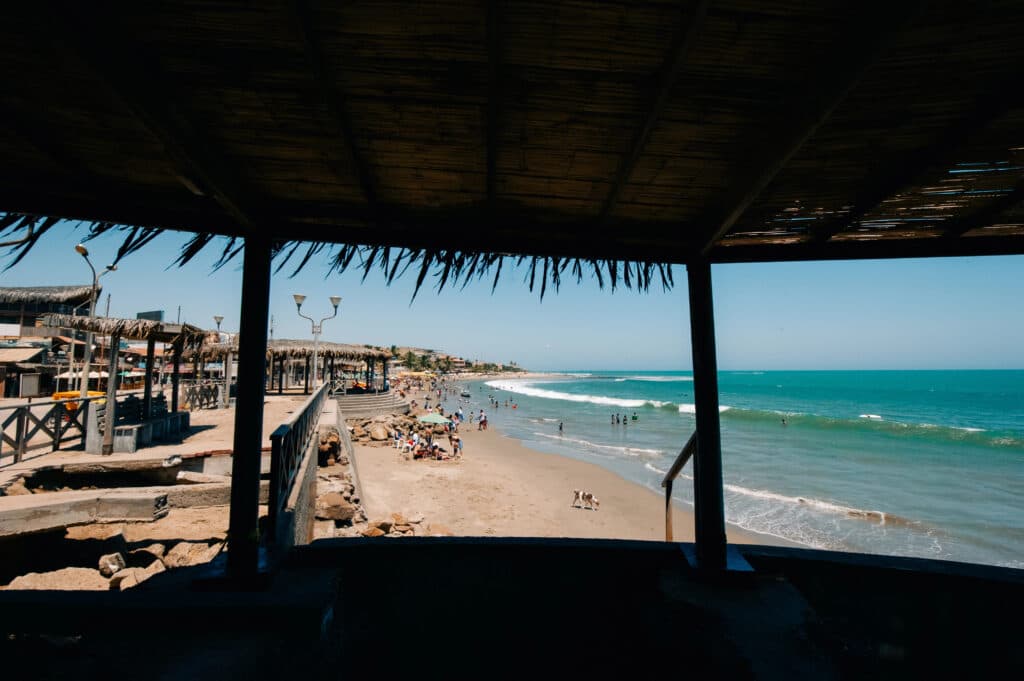 Main beach of Mancora, Peru.