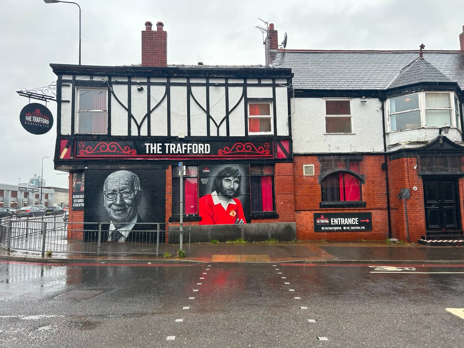 Matchday pubs near the Manchester United stadium in Old Trafford, Manchester, England.