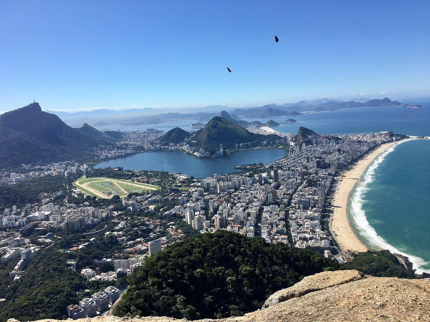 View from Morro Dois Irmãos in Rio de Janeiro, Brazil.