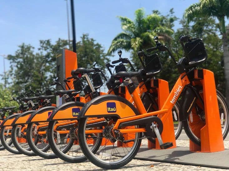 Public bicycles in Rio de Janeiro.