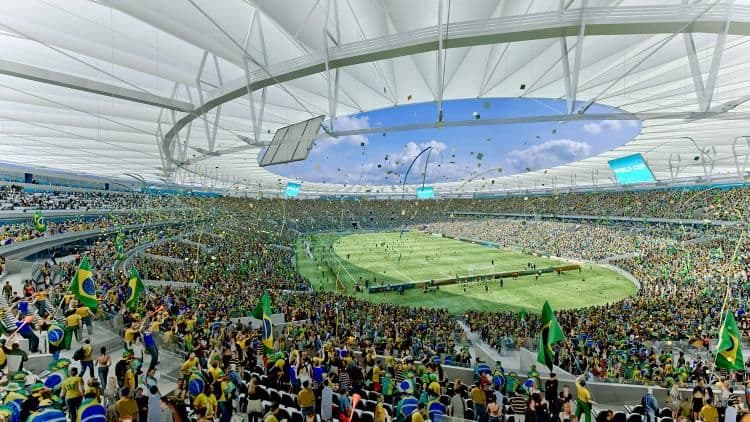 Maracanã Stadium in Rio de Janeiro, Brazil.