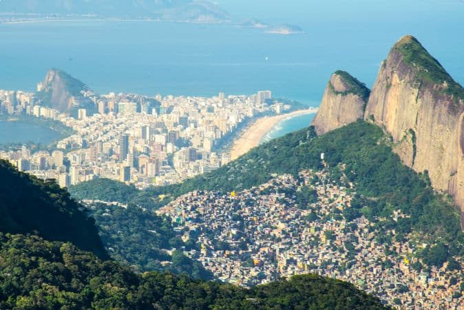 View from Pedra Bonita in Rio de Janeiro, Brazil.
