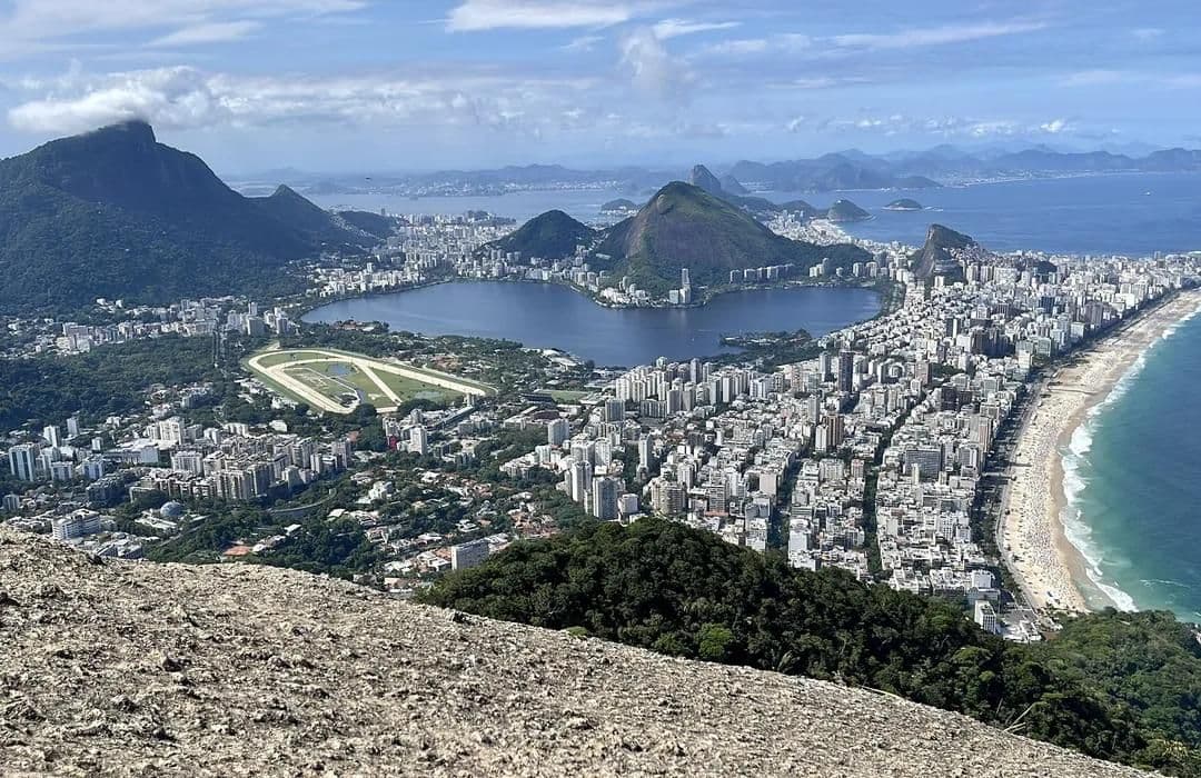 View from Morro Dois Irmãos in Rio de Janeiro, Brazil.