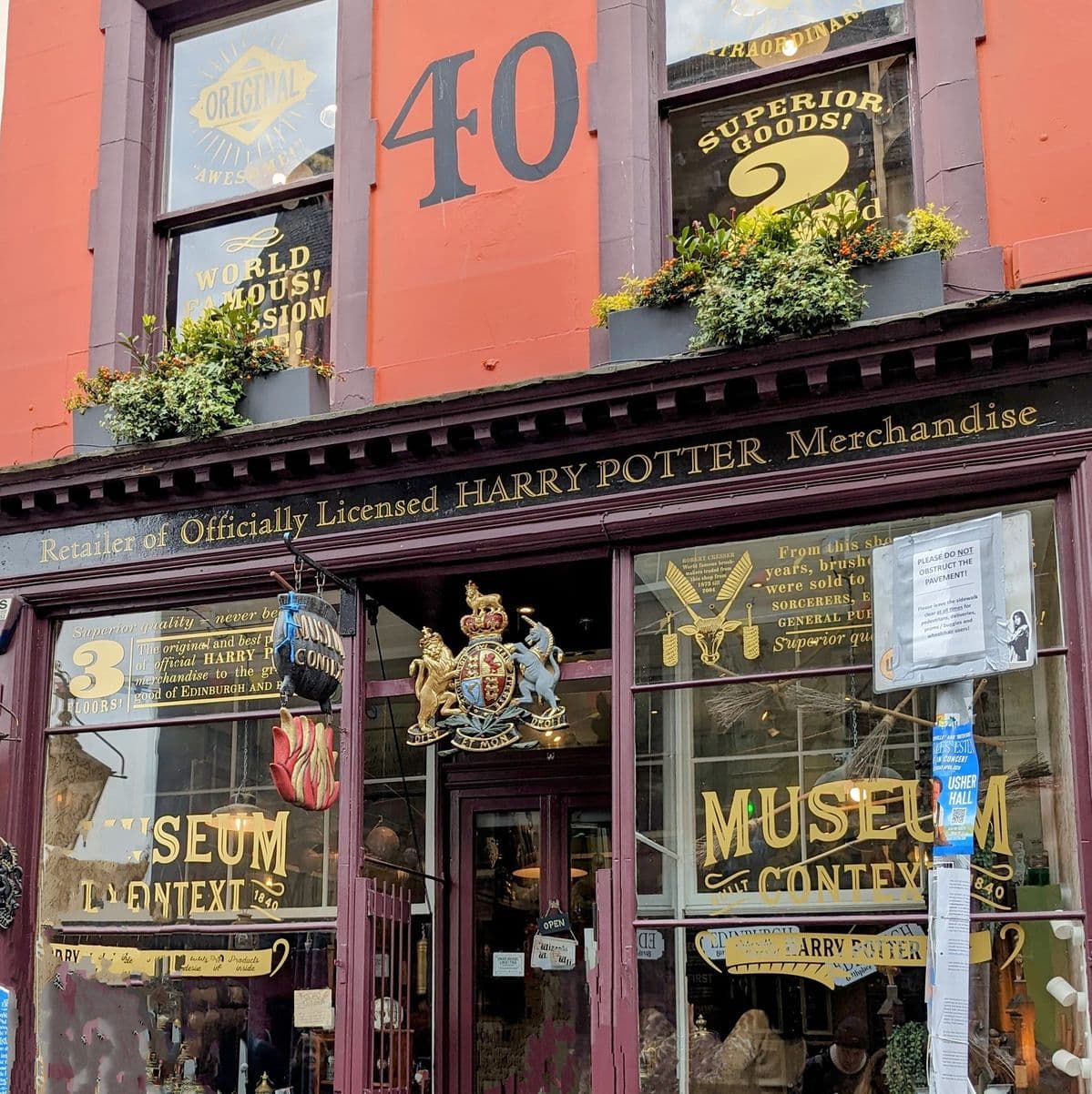 The Museum Context shop themed around Harry Potter on Victoria Street, Edinburgh.