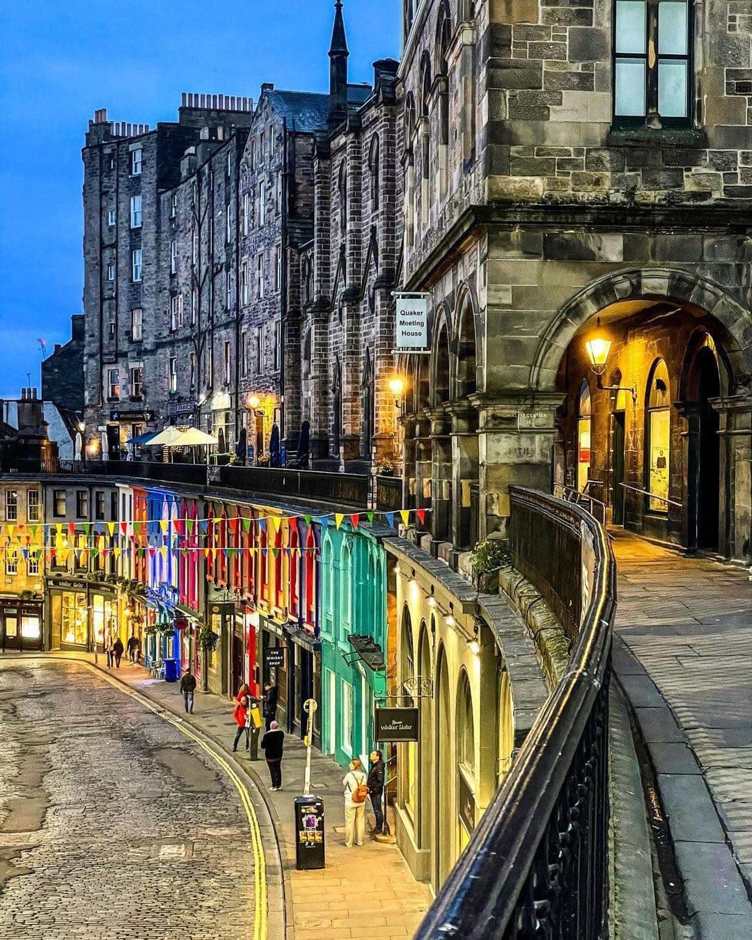 The elevated Victoria Street Terrace, Edinburgh.