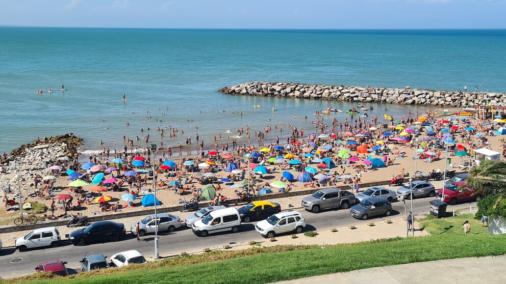 Playa de Cabo Corrientes. Es el punto más oriental de la costa argentina.