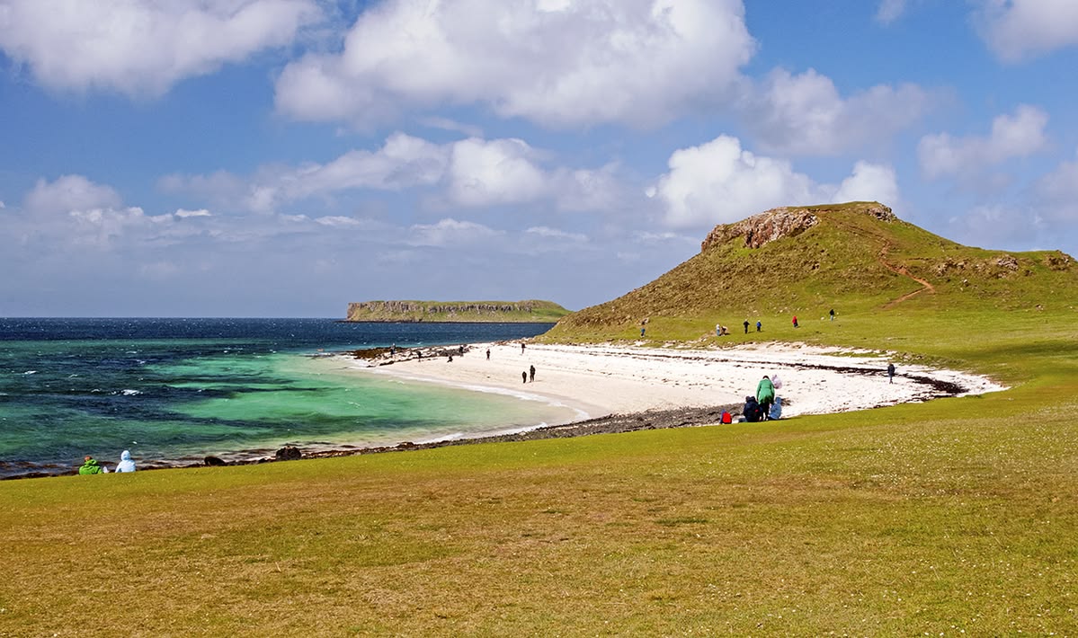 Claigan Coral Beach, Ilha de Skye, Escócia.