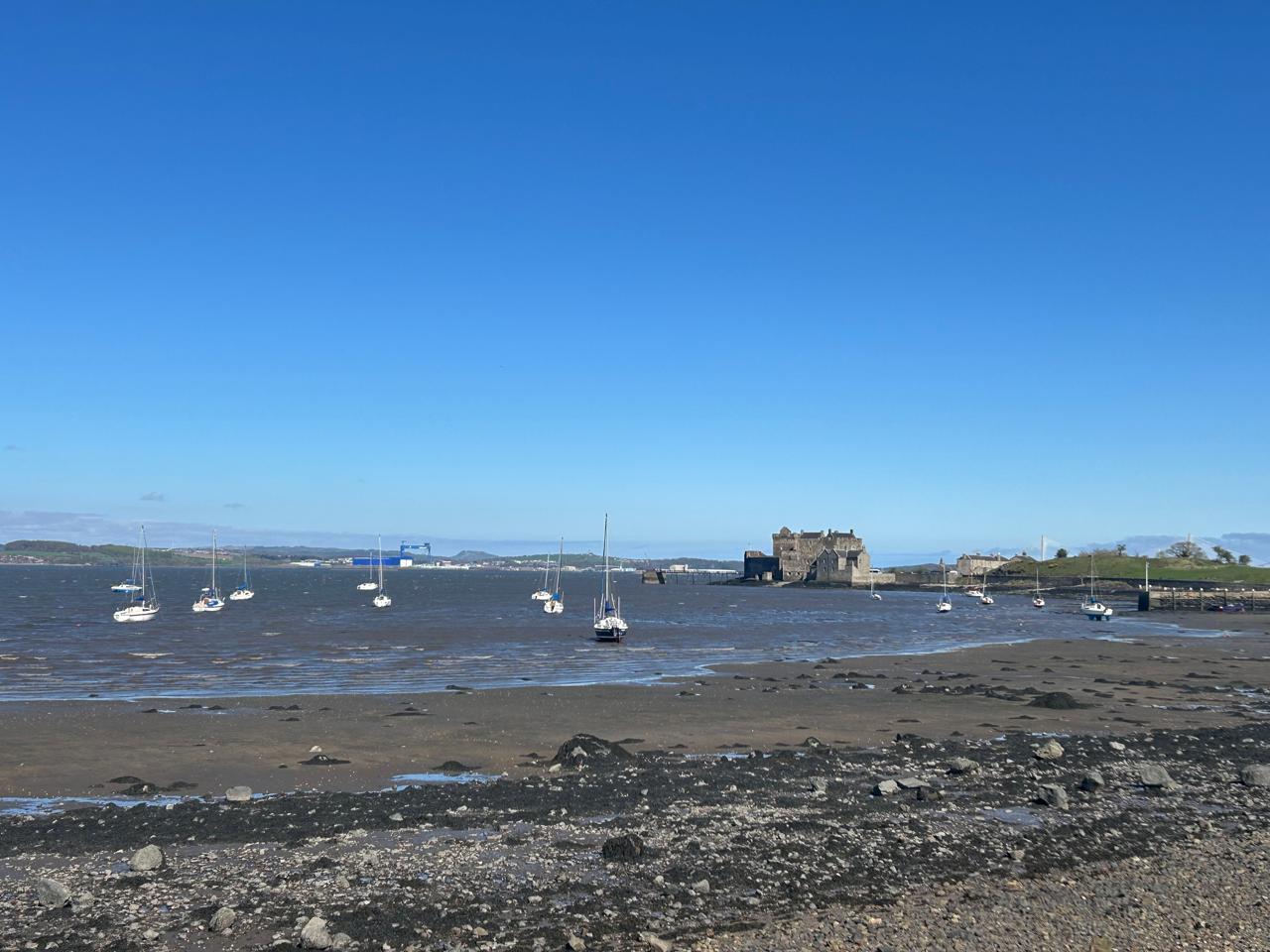 The waters of Blackness Bay, which during the 14th century served as the main port for Linlithgow, when this village was the essential sea outlet for the Scottish crown's trade.