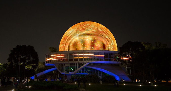 El Planetario Galileo Galilei, en el barrio de Palermo, Buenos Aires.