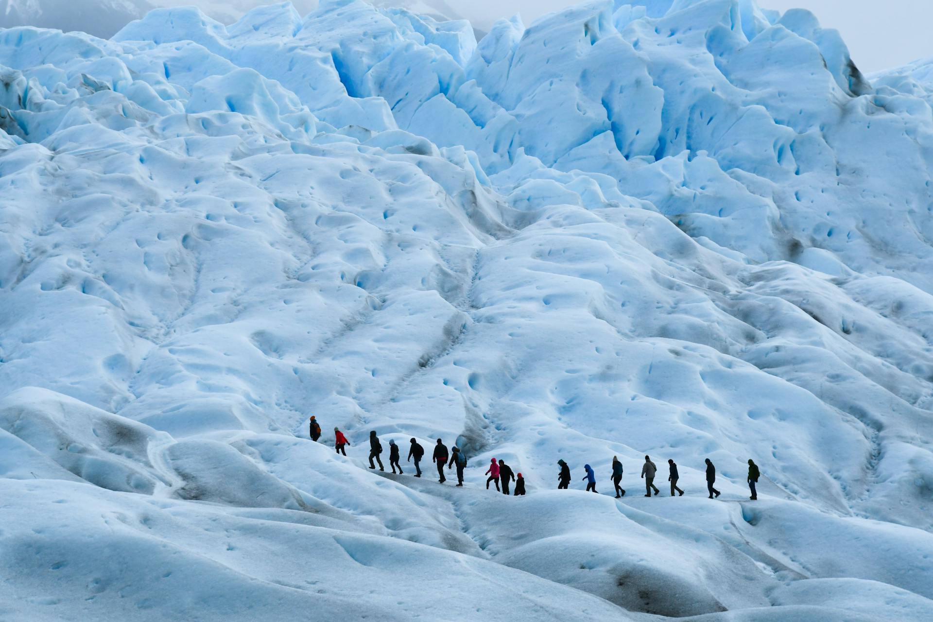 Walk on the Perito Moreno glacier, El Calafate, Argentina.