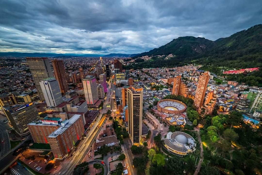 Vista panorámica de la ciudad de Bogotá, Capital de Colombia.