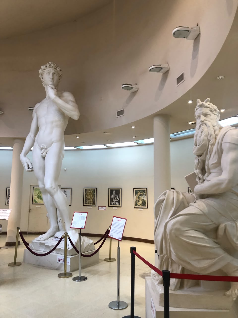 Art gallery at the summit of Cerro Otto housing exact replicas of Michelangelo's masterpieces.