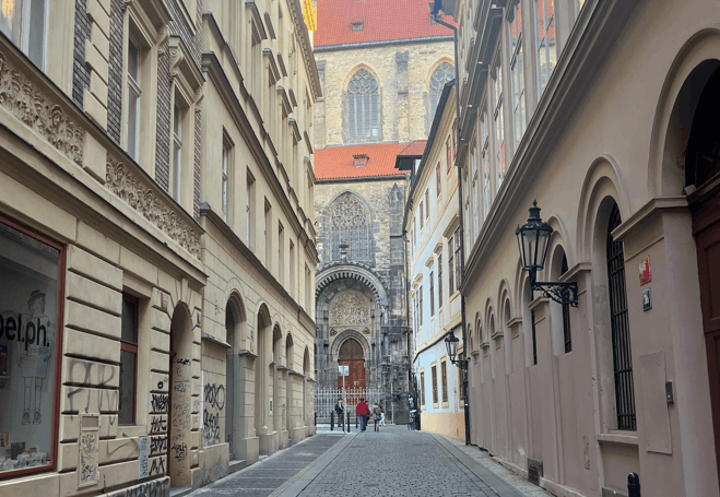 Calles del centro de Praga, República Checa.
