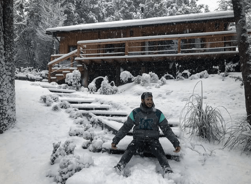 Imagen de Matías un día nevado en Bariloche, Argentina