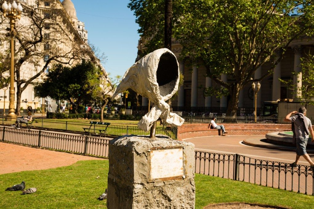 Headscarf monument commemorating the Mothers of Plaza de Mayo.