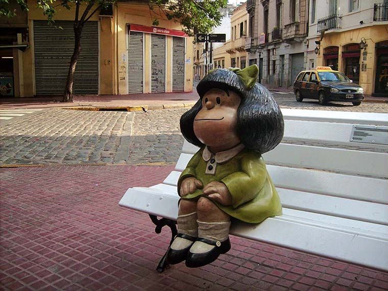 Mafalda en el Paseo de la Historieta. San Telmo, Buenos Aires.
