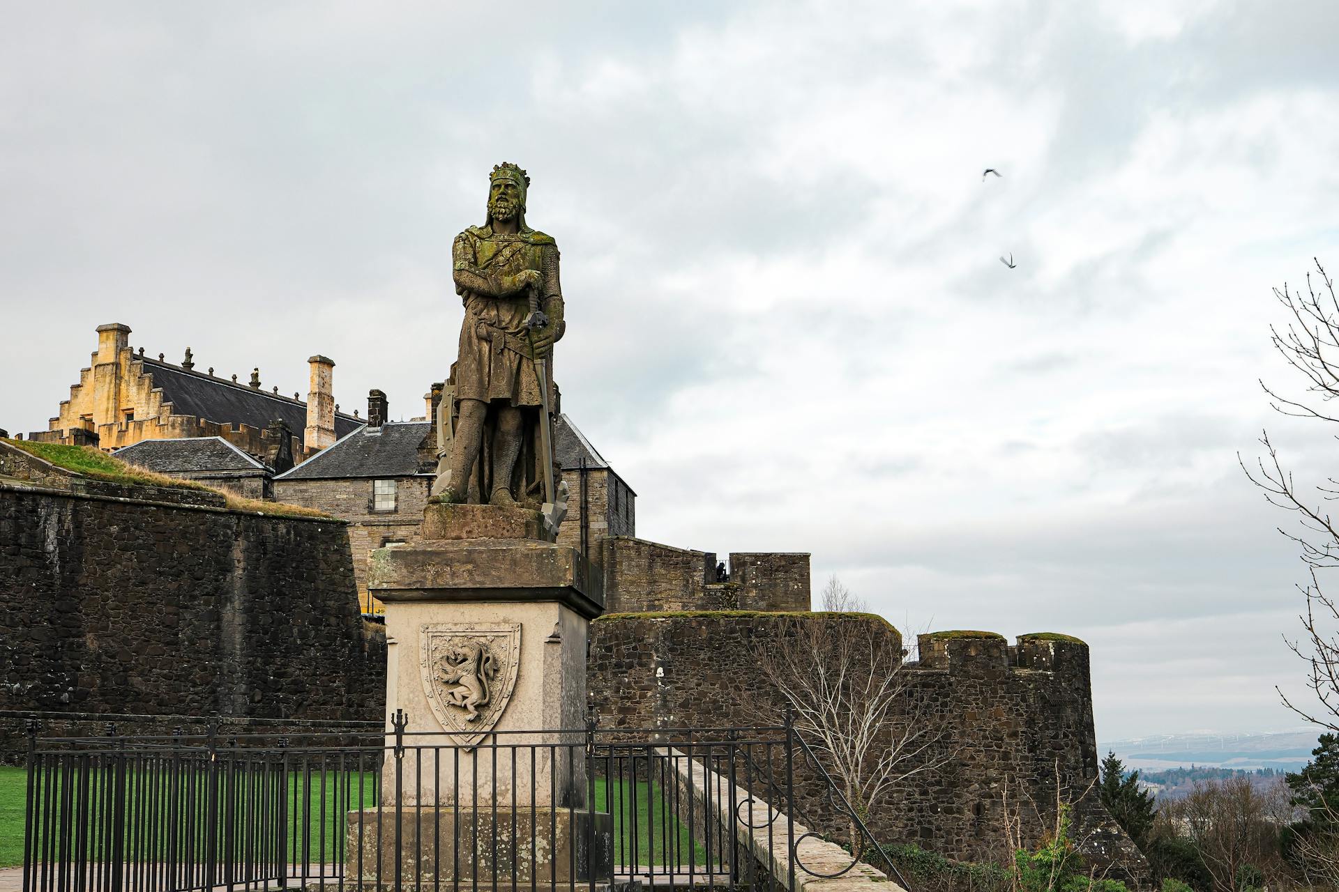 Estatua de William Wallace, en la entrada del Castillo de Stirling, Escocia.